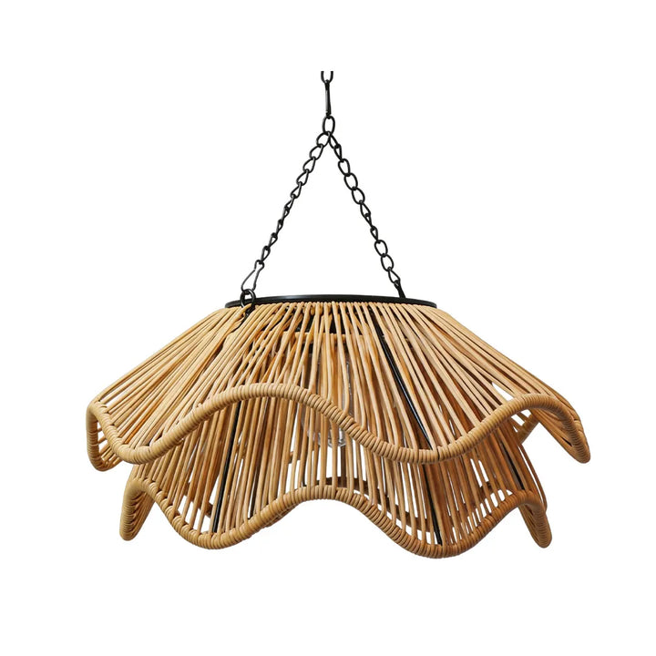 Utomhus Vävd Pendelampa Modern Solcellstaklampa