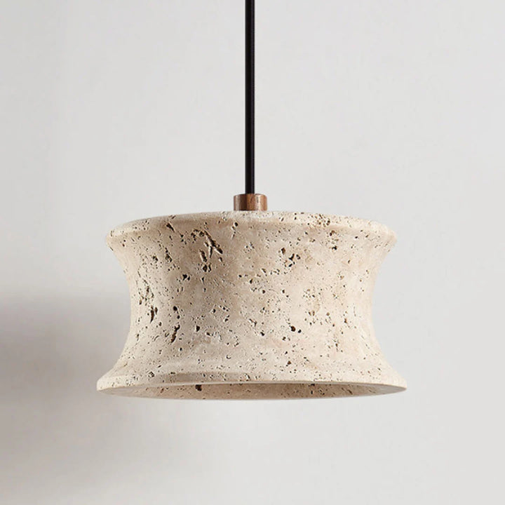 Trumpendellampa Fransk Wabi-Sabi Travertin Taklampa