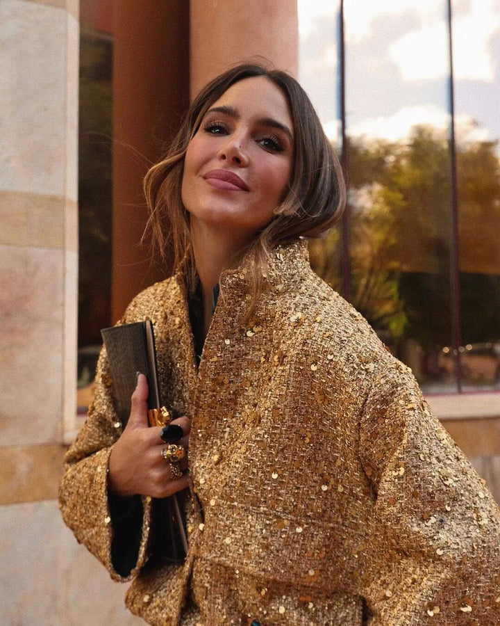 | Sequin Jacka Blank Look elegant Statement