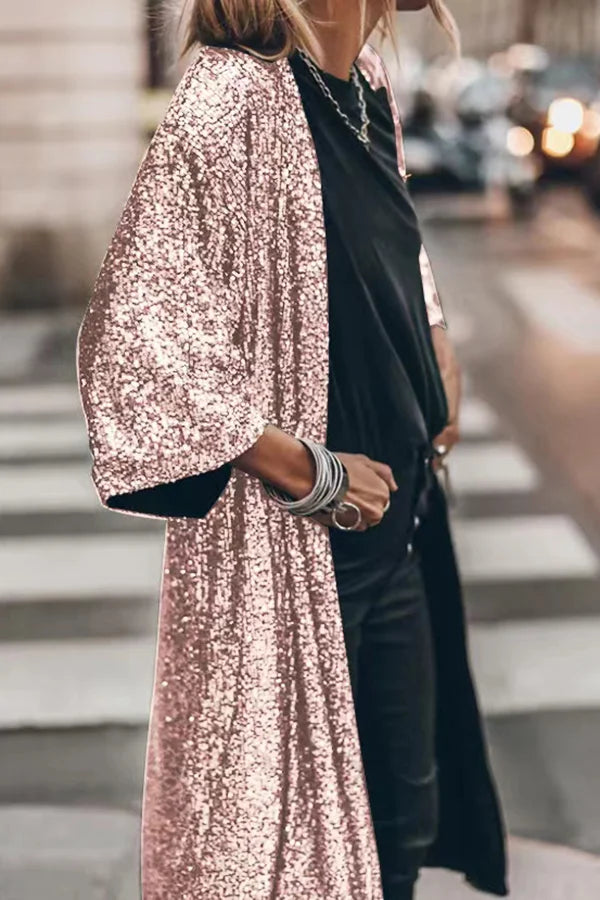 | Jacka i vindtät stickad med Sequins Suzie