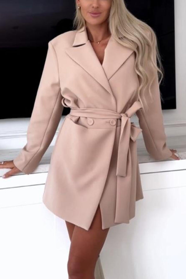 | Lång Beige Jacka