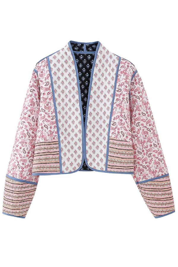 | Vändbar quiltad Jacka med Matching Small Bomull Jacka
