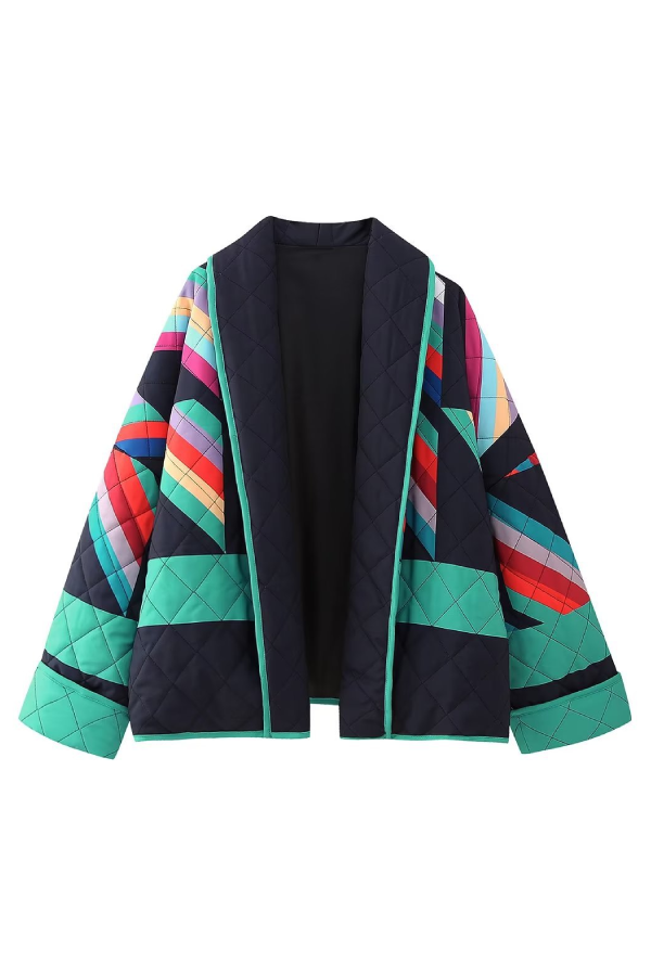 | Printed Patcharbete Bomull Jacka