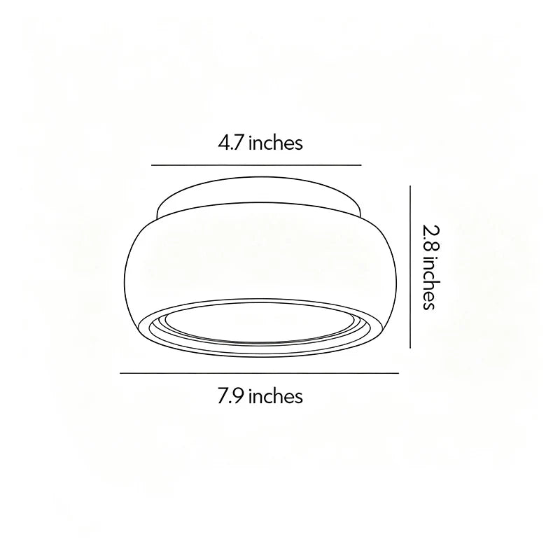 Flush Mount Entry Light Wabi-Sabi Travertine and Wood LED Light