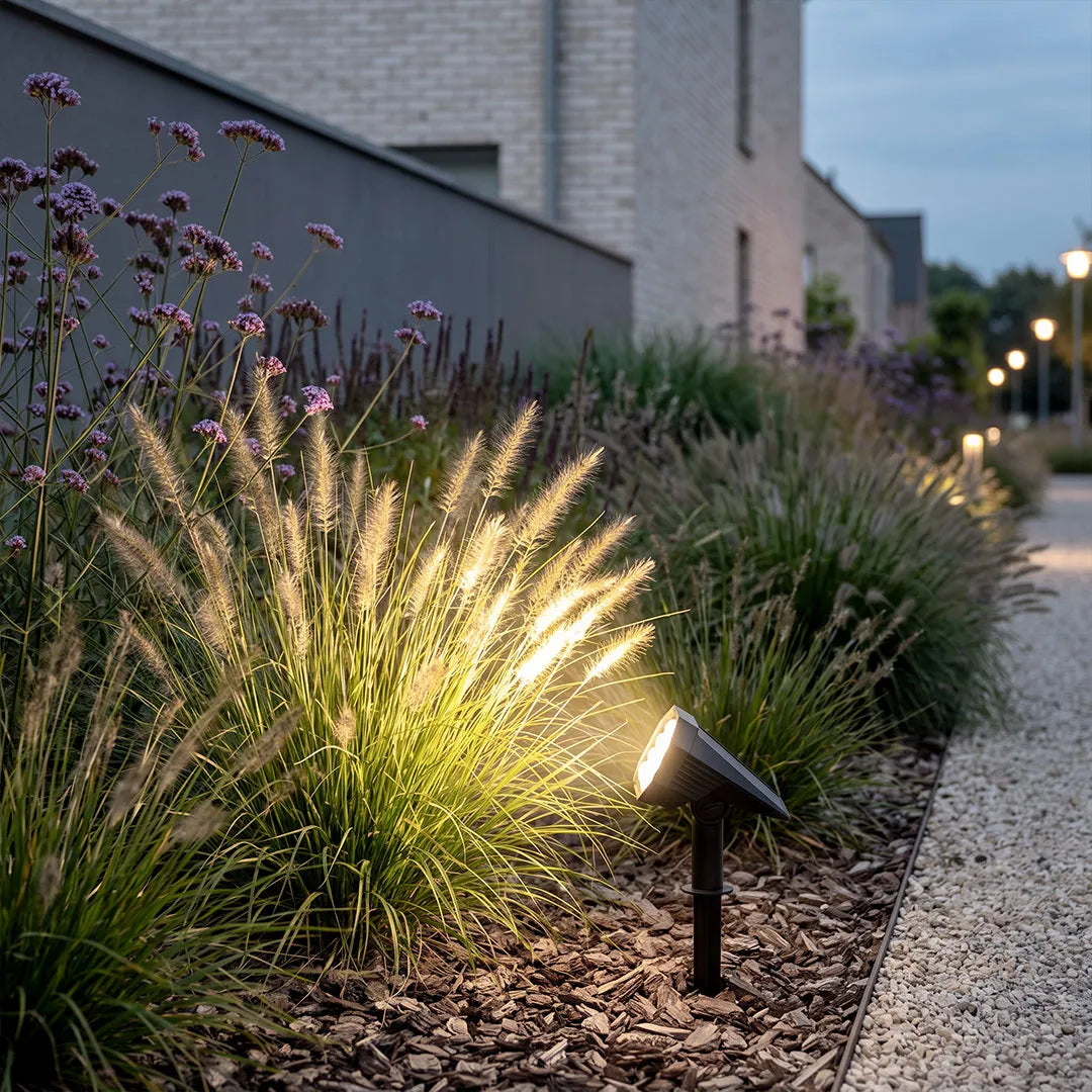 2 ST Trädgårdsstake Solenergibelysning Justerbar Landskapsbelysning
