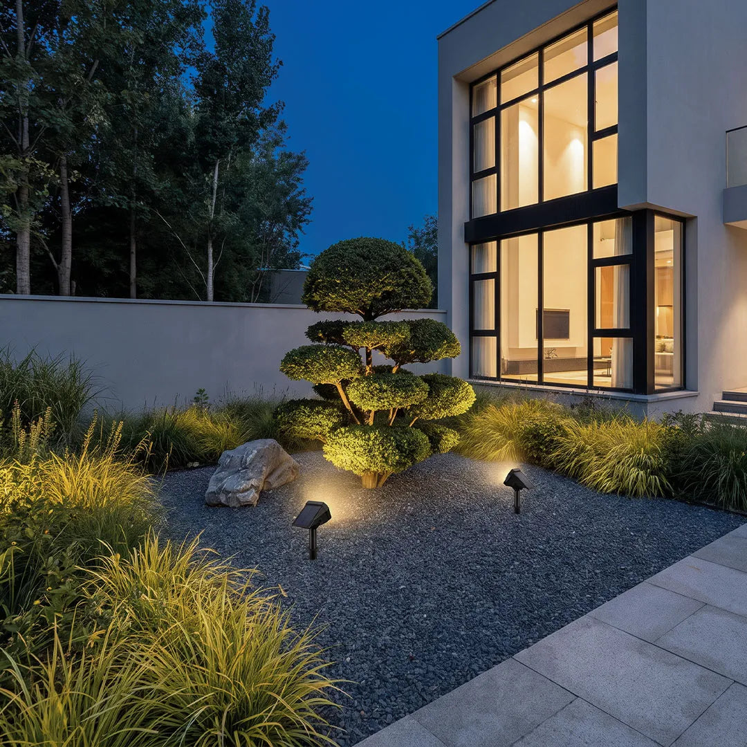 2 ST Trädgårdsstake Solenergibelysning Justerbar Landskapsbelysning