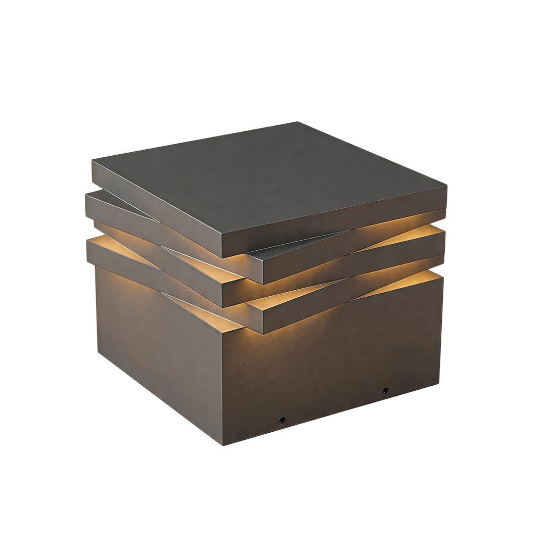 Grindstolpe Solpelarlampa Modern Utomhus Landskapsbelysning