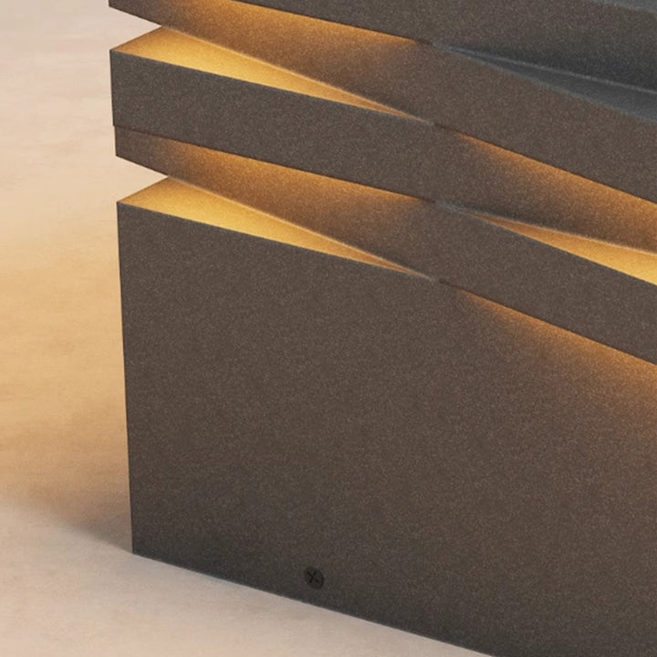 Grindstolpe Solpelarlampa Modern Utomhus Landskapsbelysning