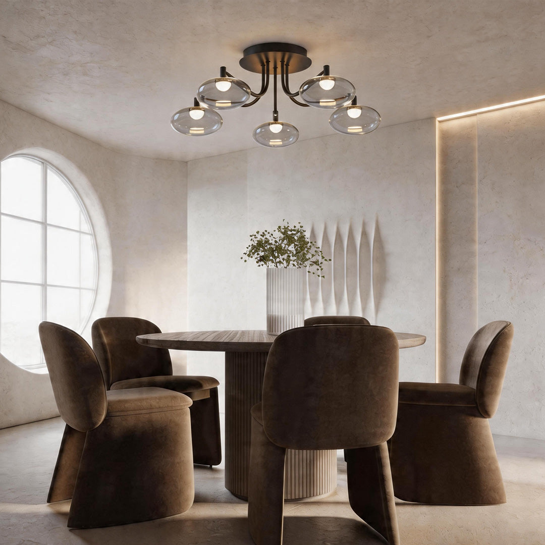 Glas Flush Mount Belysning Modern Kreativ LED Taklampa