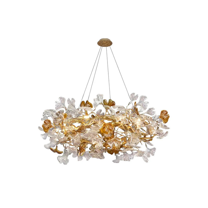 Glasblad Chandelier Modern Mässing och Konst Taklampa