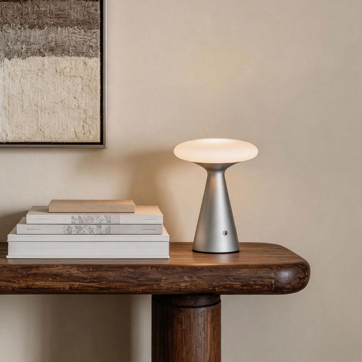 Glas Svamp Bordslampa Vintage Ambient Lampa för Läsning