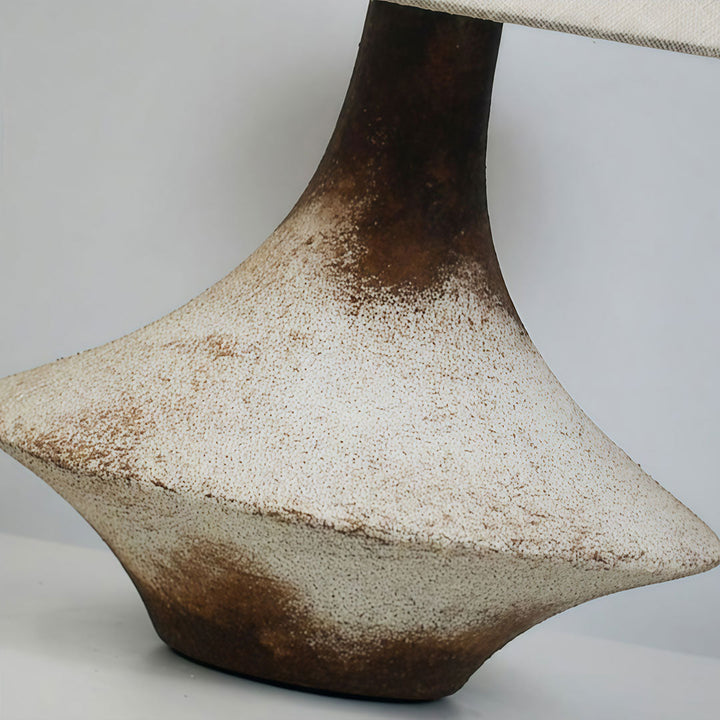 Grå Keramisk Bordslampa Wabi-Sabi Sängbord Accentljus