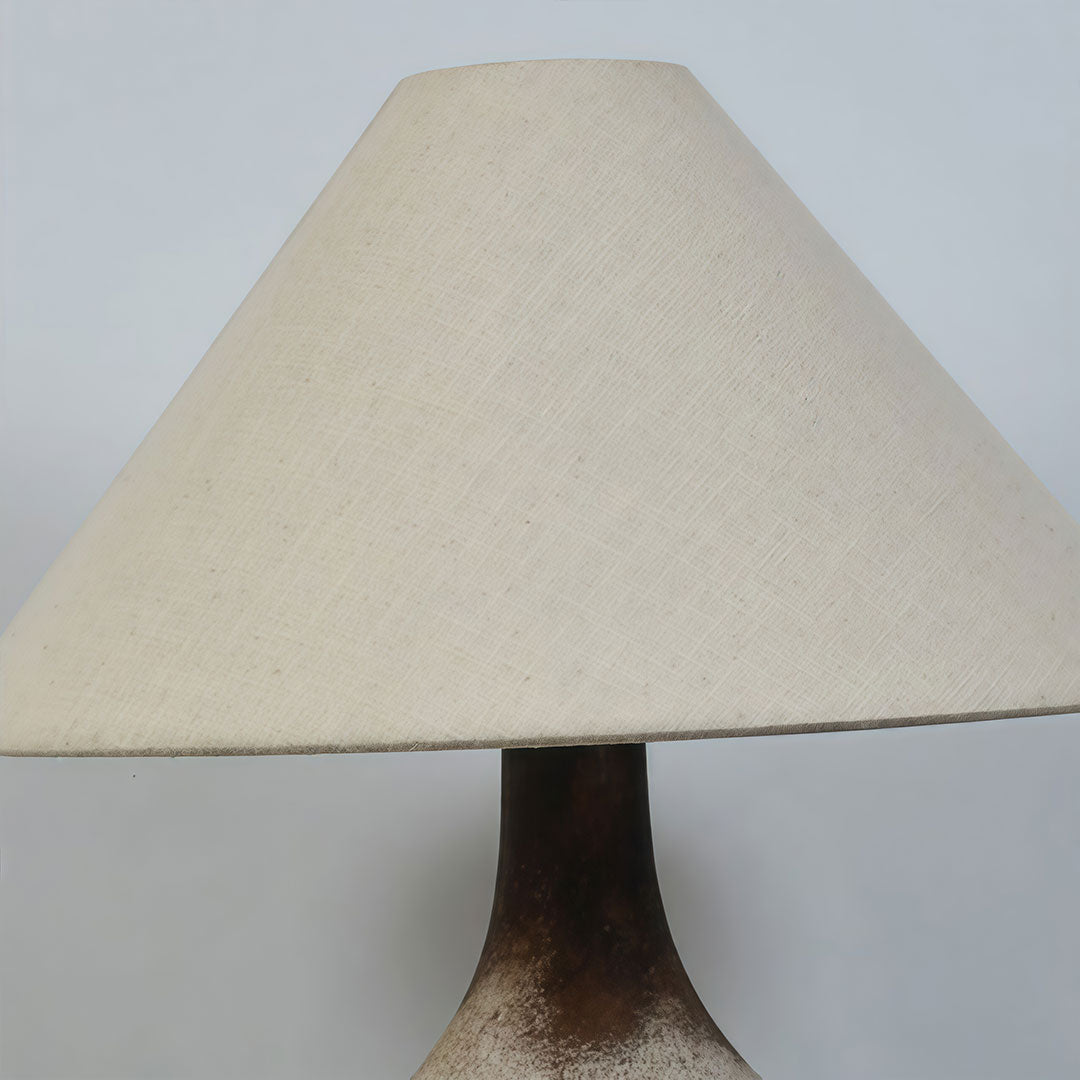 Grå Keramisk Bordslampa Wabi-Sabi Sängbord Accentljus