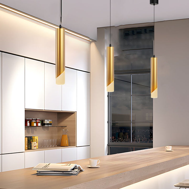 [Open-Box]Hardware Slender Cylinder 3 Stegs Dimmbar Guld Modern LED Pendellampor