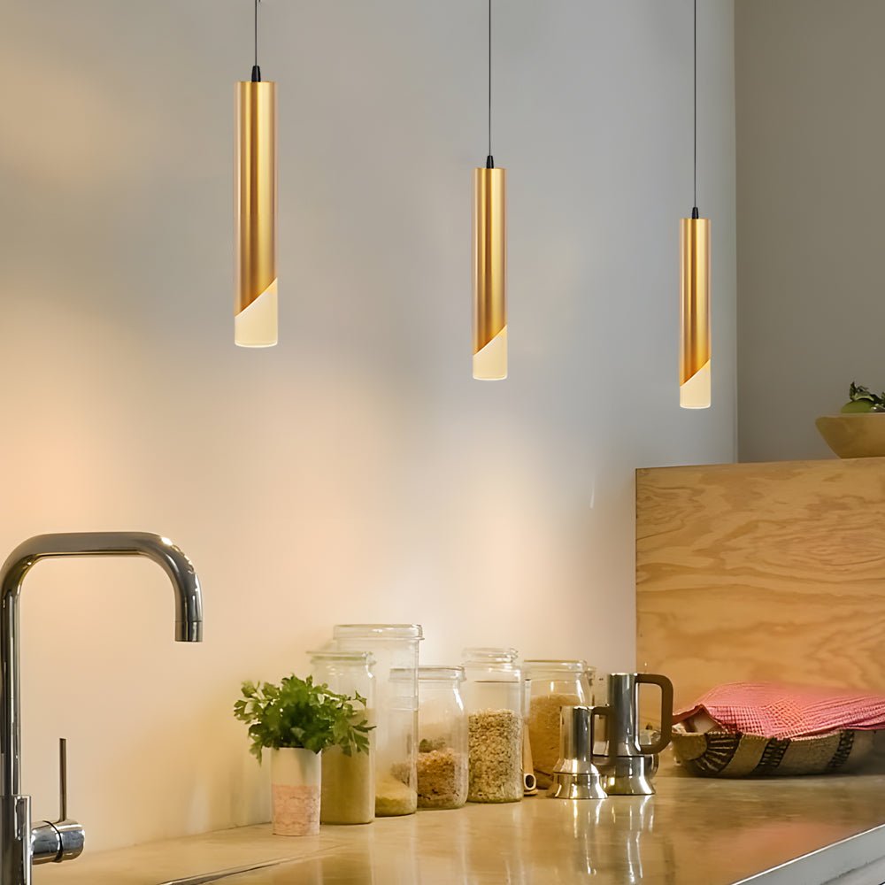 [Open-Box]Hardware Slender Cylinder 3 Stegs Dimmbar Guld Modern LED Pendellampor