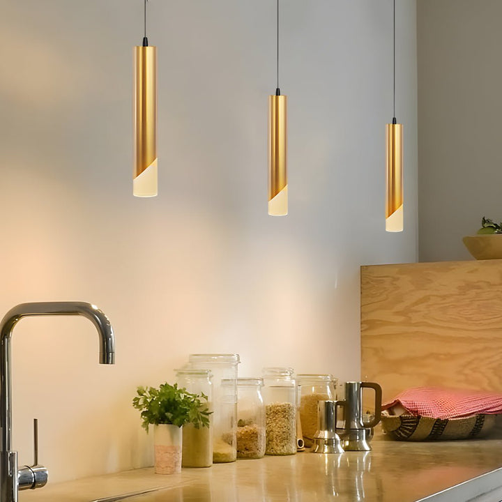[Open-Box]Hardware Slender Cylinder 3 Stegs Dimmbar Guld Modern LED Pendellampor