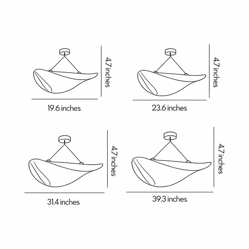 Överdimensionerade Kandelabrar Modern Chip-formad Taklampa