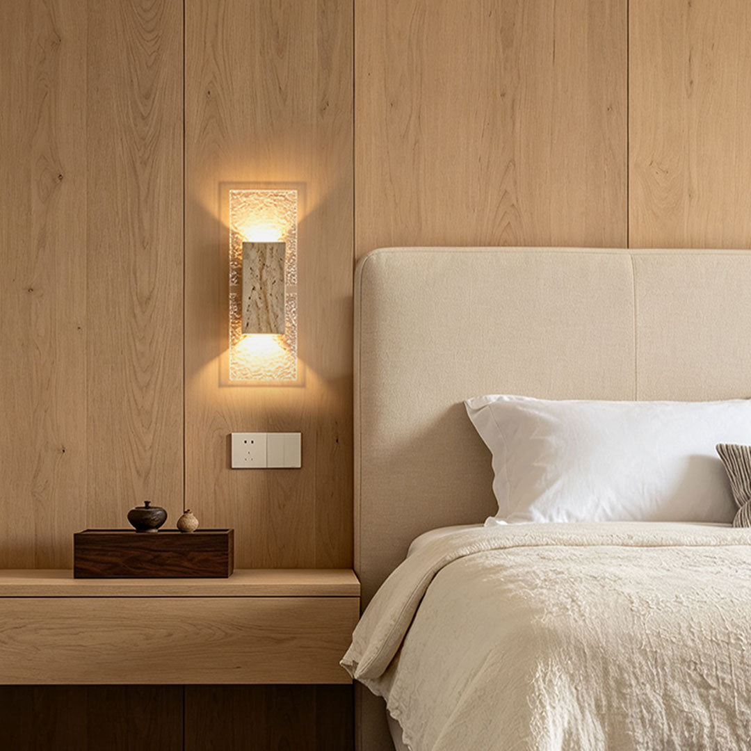 Inomhus Väggsconces Upp och Ner Ljus Vintage Sten Ljus
