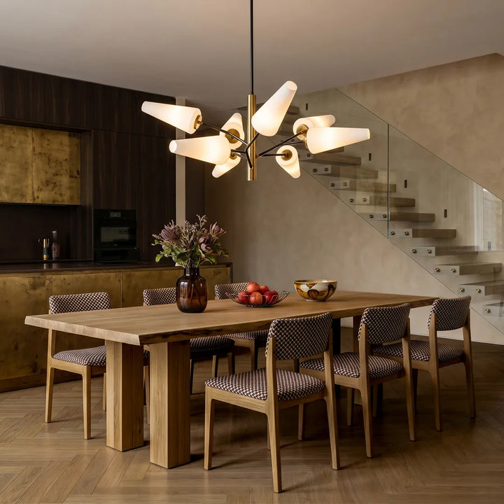 Italiensk Glas Kandelaber Minimalistisk Metall Taklampa