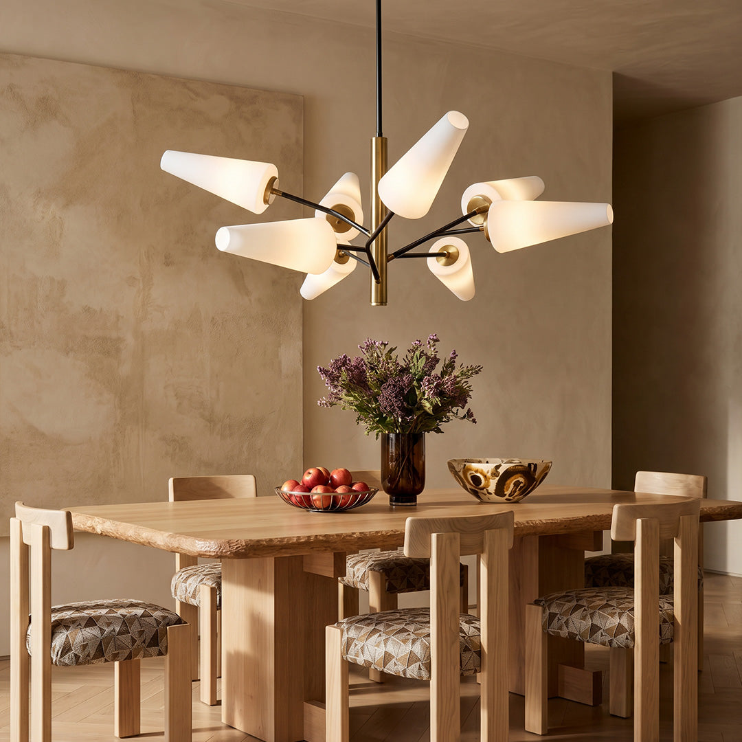 Italiensk Glas Kandelaber Minimalistisk Metall Taklampa