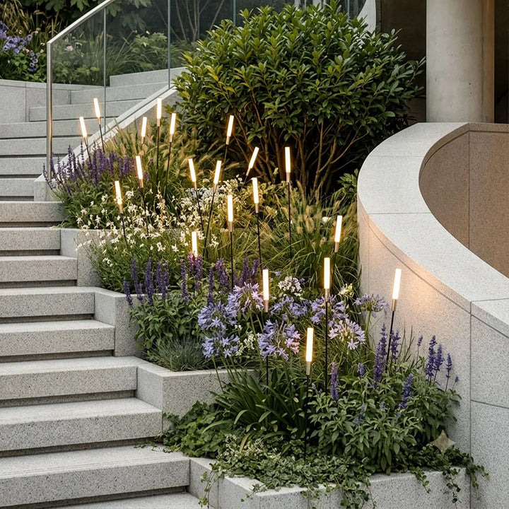 Landskapsljus Spikar Utomhus LED Gräsmatta Metall Lampa