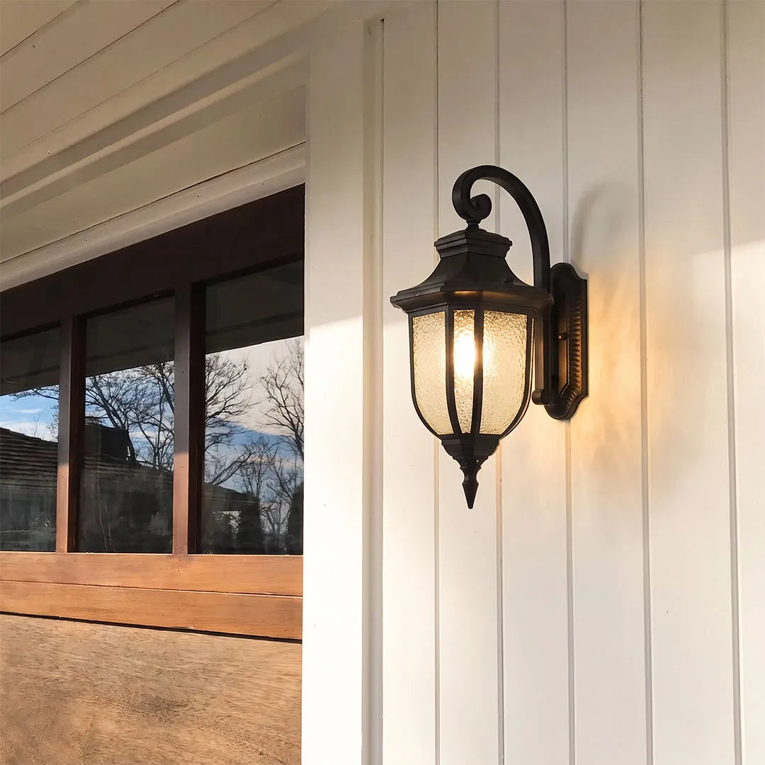 Utomhus Vägglampor Lantern American Vintage Glasljus