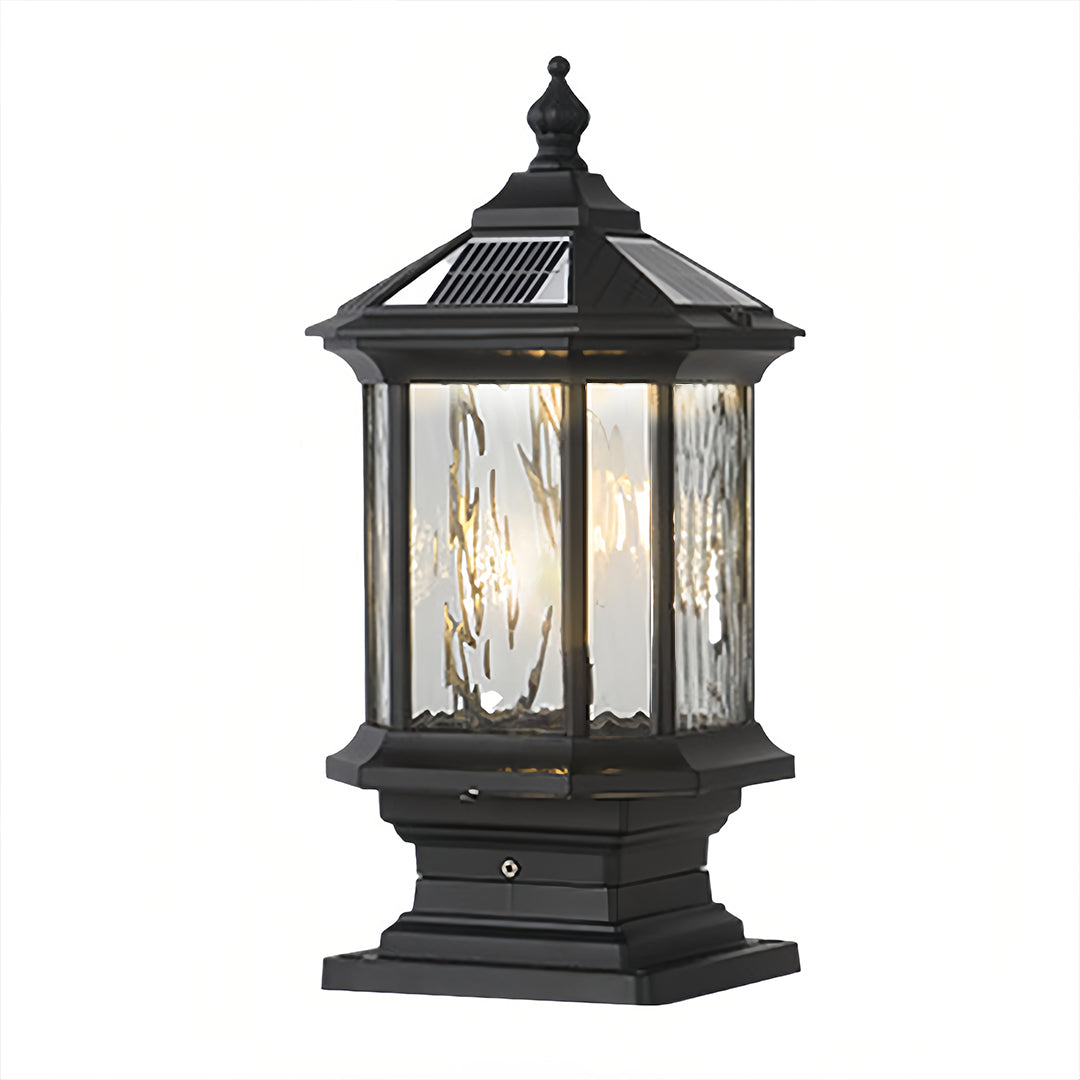 [Open-Box] Lantern Pelarlampor i Europeisk Stil Vintage Utomhus Pier Mount Lampa