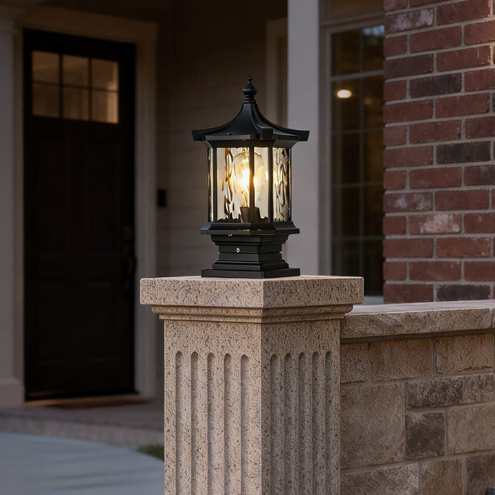 [Open-Box] Lantern Pelarlampor i Europeisk Stil Vintage Utomhus Pier Mount Lampa