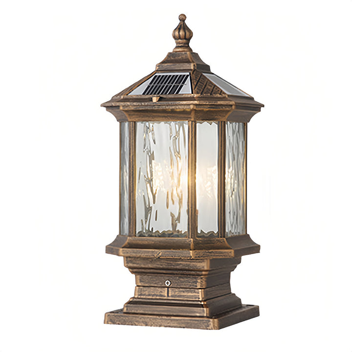 [Open-Box] Lantern Pelarlampor i Europeisk Stil Vintage Utomhus Pier Mount Lampa