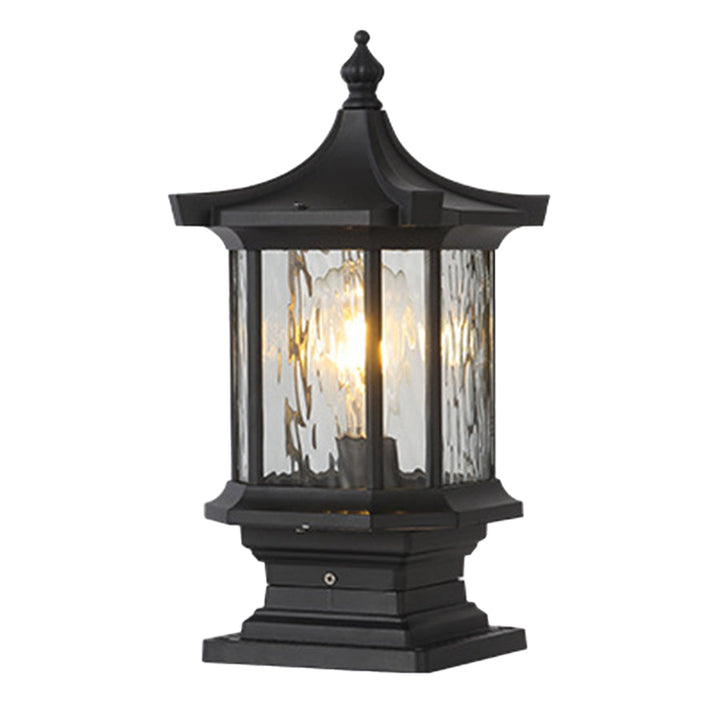 [Open-Box] Lantern Pelarlampor i Europeisk Stil Vintage Utomhus Pier Mount Lampa