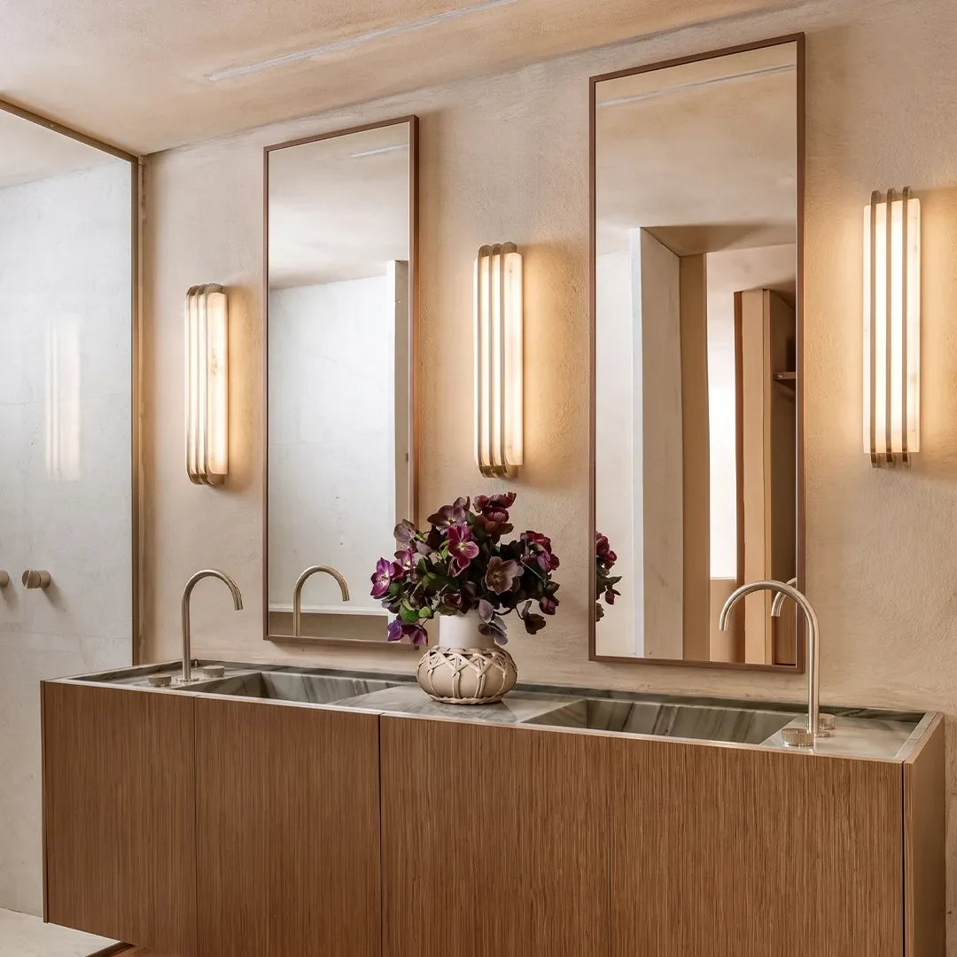 LED Moderna Vägglampor Minimalistisk Vertikal Marmor Belysning