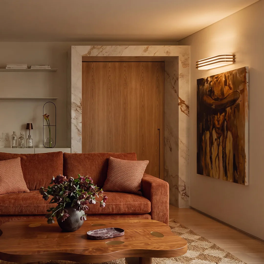 LED Moderna Vägglampor Minimalistisk Vertikal Marmor Belysning