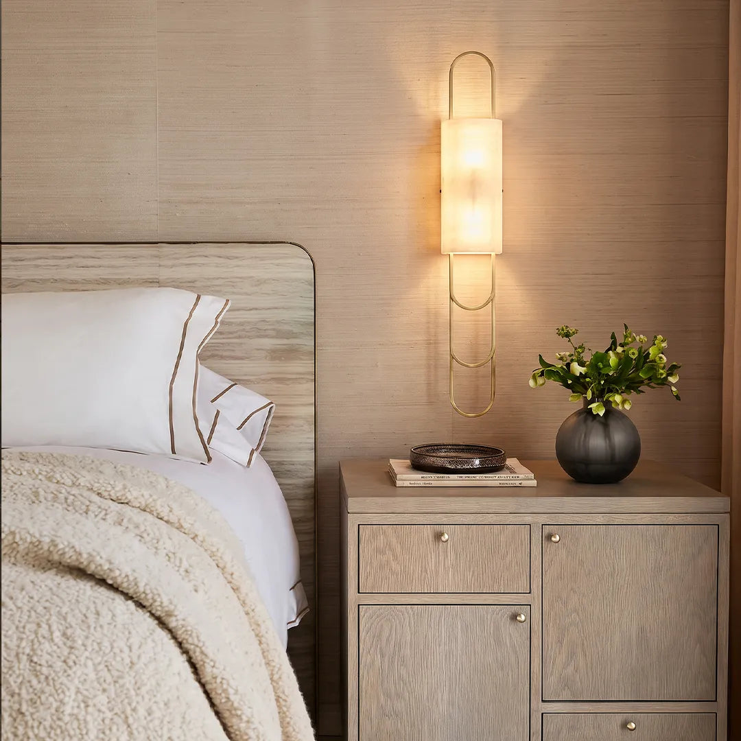 LED Modern Vägglampa Kreativ Marmor Sänglampa
