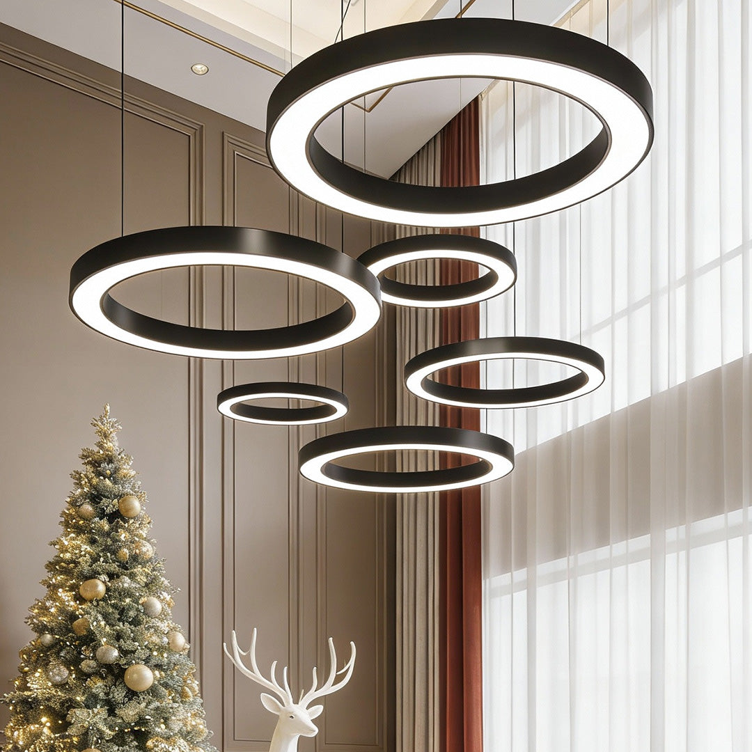 [Öppen låda] LED Pendelring Taklampa Modern Metall Akryl Ljus