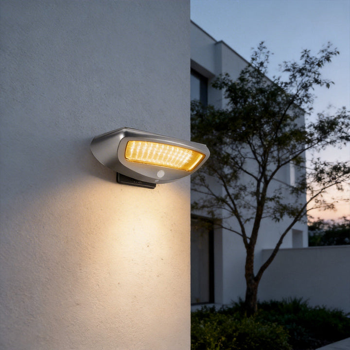 2 ST Utomhus Väggmonterade Sollampor Trädgård Rörelsesensor Lampa