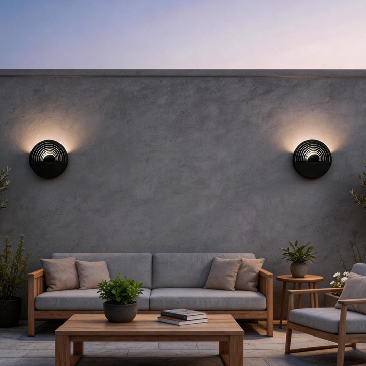Väggmonterad utomhusbelysning modern minimalistisk vattentålig lampa