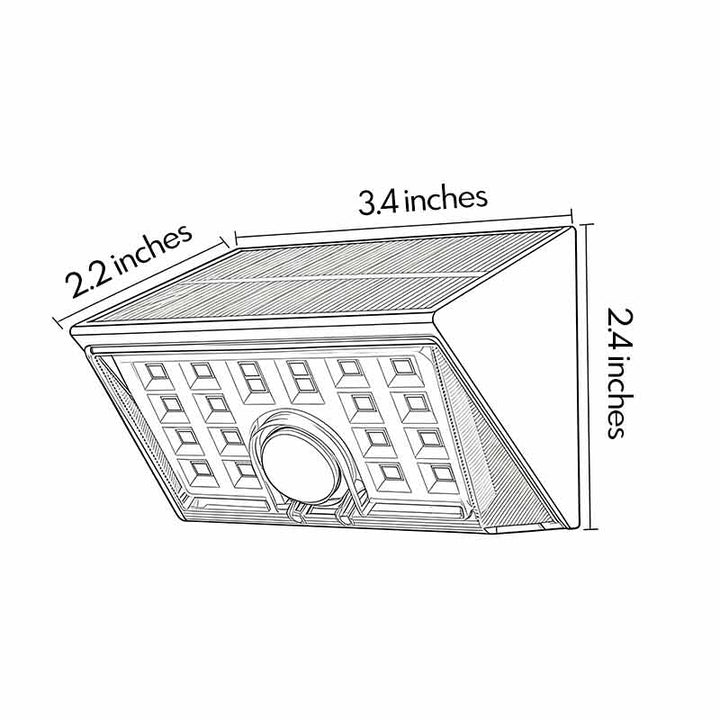 4 PCS Sensor Vägglampor Utomhus Modern Svart Solcellslampa