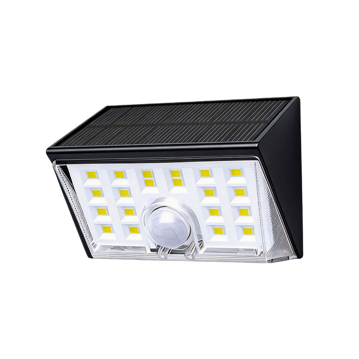 4 PCS Sensor Vägglampor Utomhus Modern Svart Solcellslampa