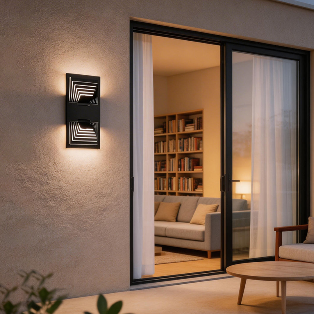 Väggmonterad utomhusbelysning modern minimalistisk vattentålig lampa