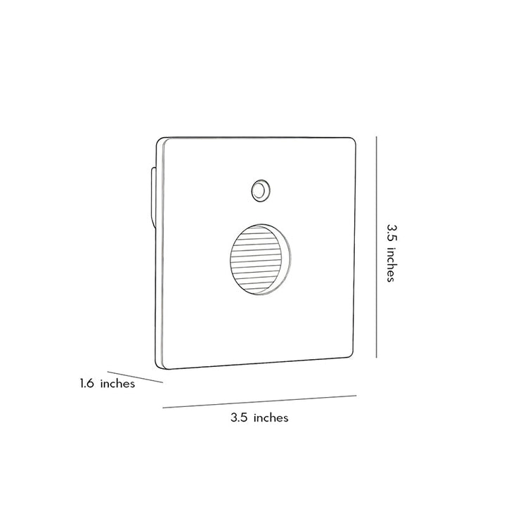 【2 ST】Lampor för Inomhustrappor Rund Rörelsesensor Infälld Lampa