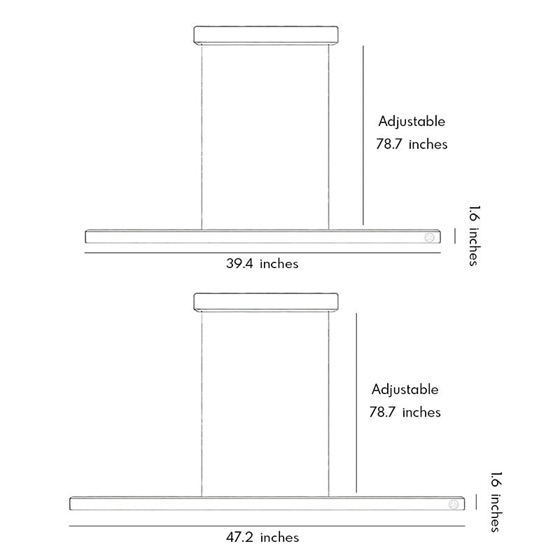 Linjära hängande belysningsarmaturer Modern aluminiumljus
