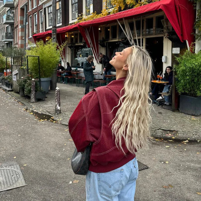 | oversize Vegan Läder Jacka - modern, stilren &amp; Animal Friendly