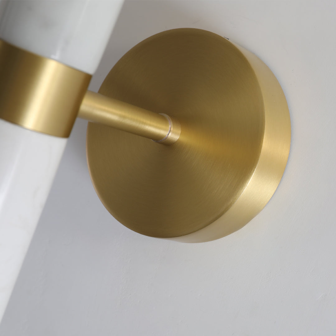 Guld Väggsconces Belysning Modern Minimalistisk Marmor Mässingslampa
