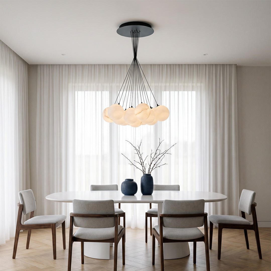 Modern Matt Svart Kandelaber Bubbelboll Taklampa