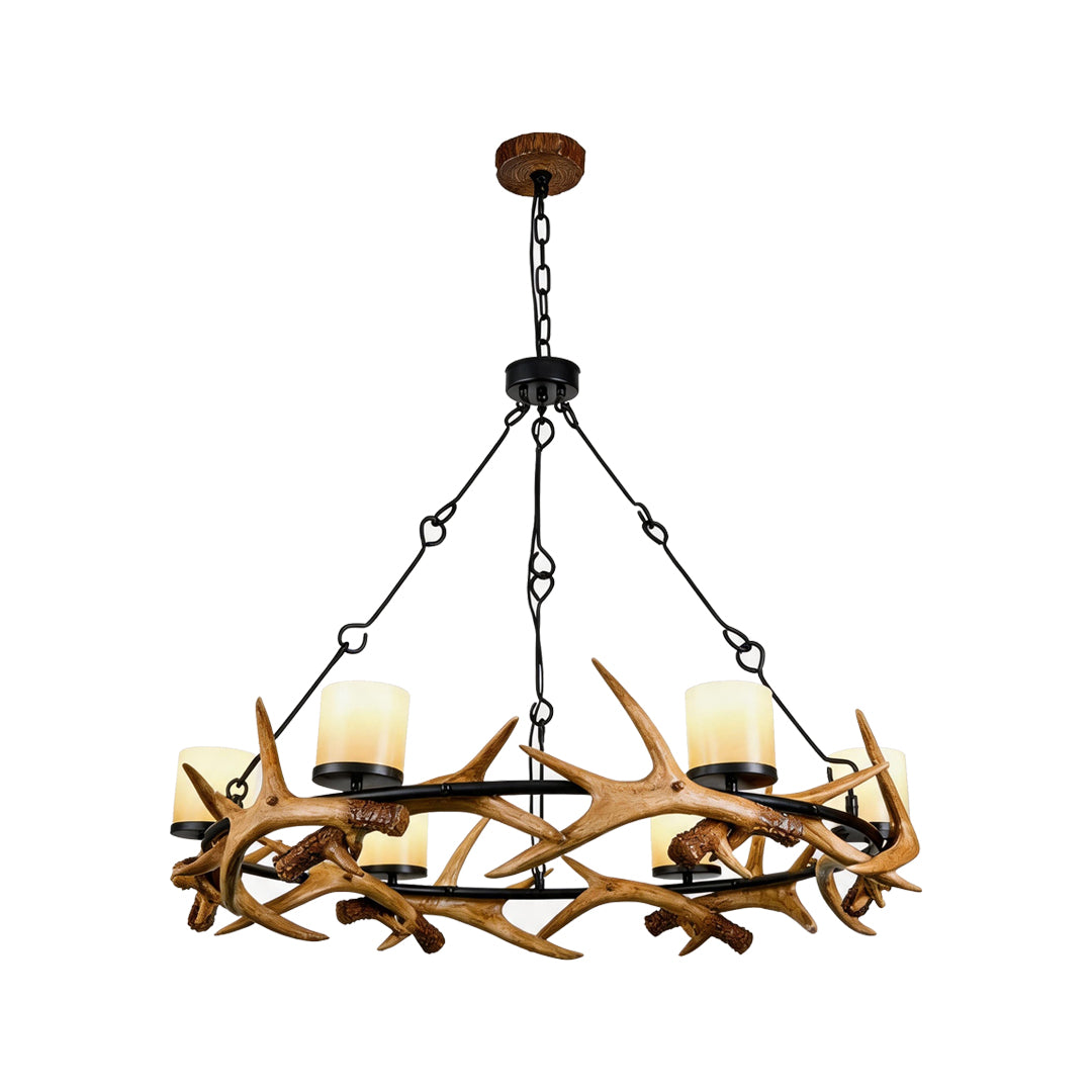 Modern Hornkrona Vintage Metall Taklampa