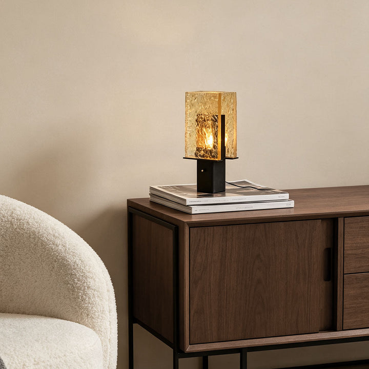 Svart Trä Bordslampa Modern Lyx Minimalistisk Sänglampa