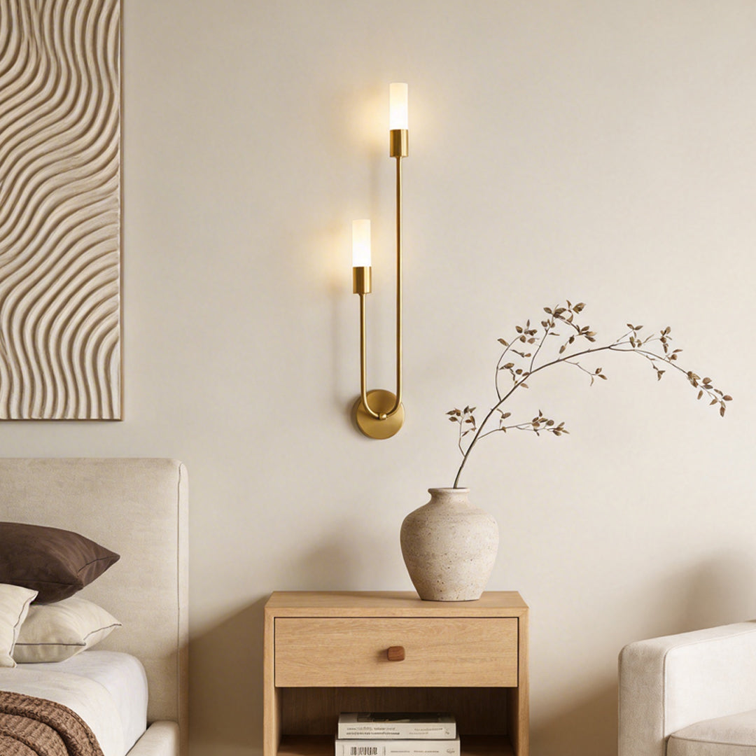 [Öppen Låda] Modern Dubbelhuvud Vägglampa Kreativ Lyx Metallbelysning