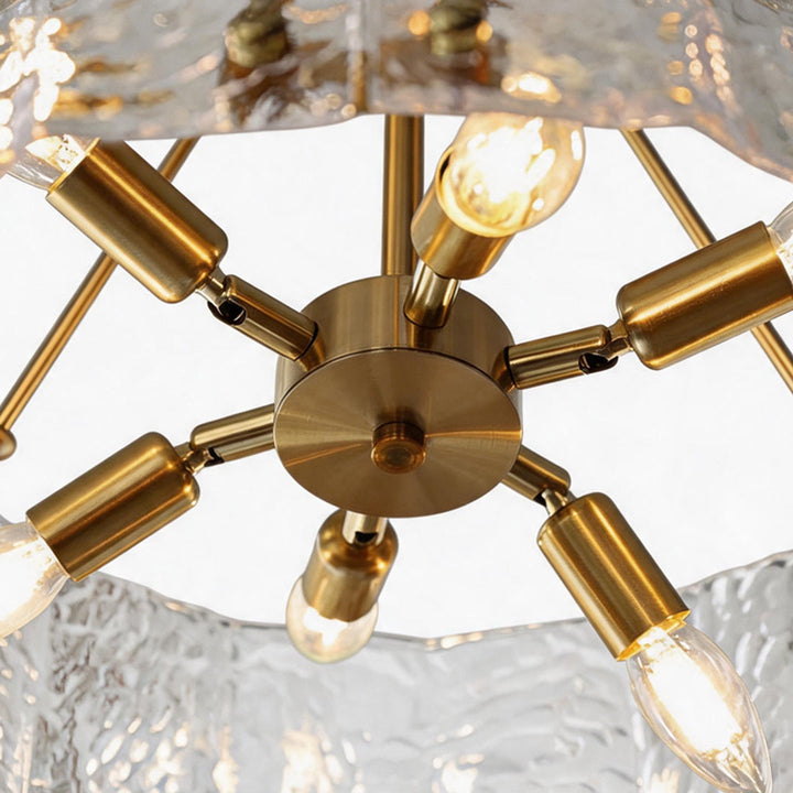 Modern Trumkrona Lyxig Ripple Glas Taklampa