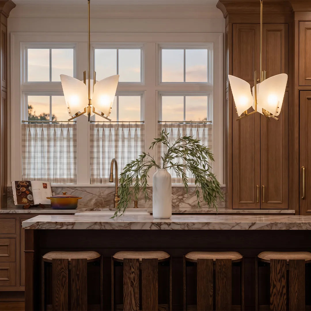 Modern Glas Kandelaber Origami Petal Taklampa