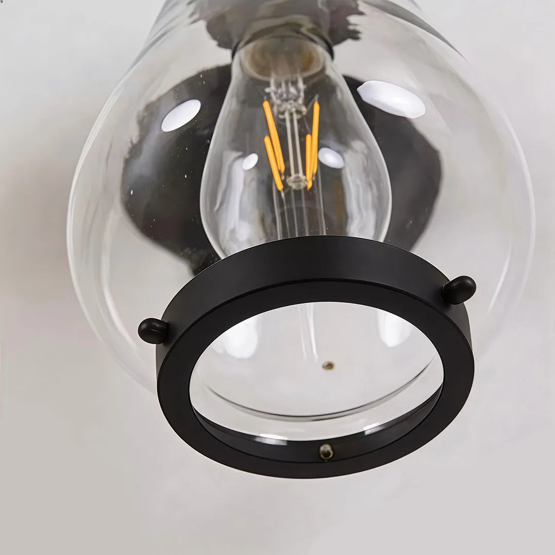 Vintage Vägglampa Klarglas Utomhus Lantern Ljussättning